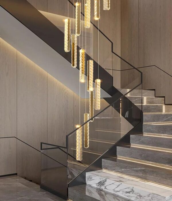 GR020 Contemporary Design Customized Brushed & Matt Aluminum Handrails Indoor Stair Glass Railings - Image 4