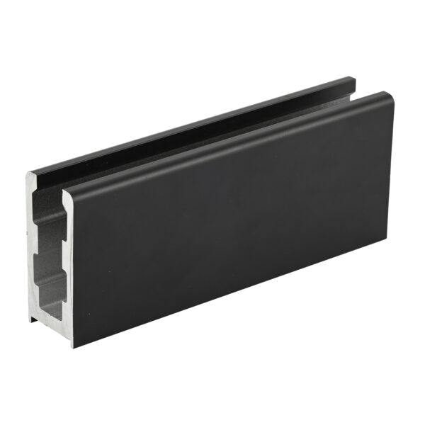 1004 Black Simple Model Outdoor U-Shaped Channel Balcony Corrosion Resistance Frameless Glass U Channel - Image 3
