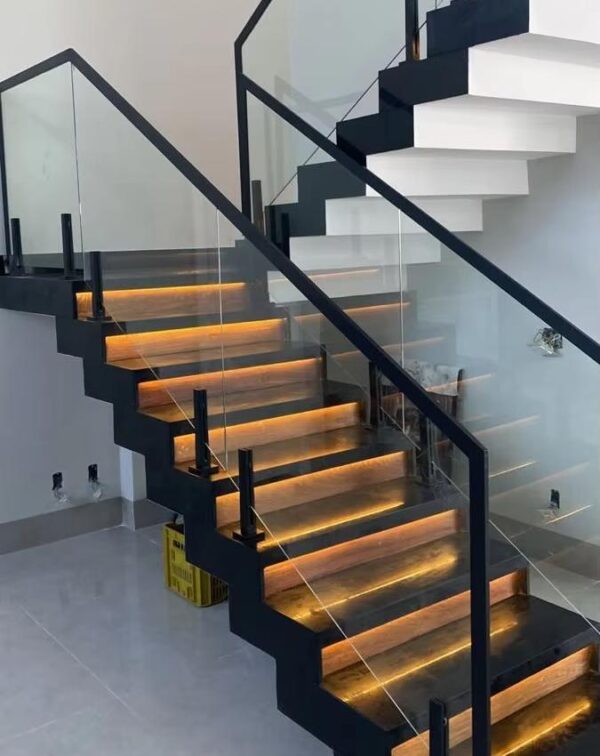 GR040 Contemporary Swimming Pool Glass Aluminum Handrail Indoor Stair Railing Outdoor Glass Railing - Image 2