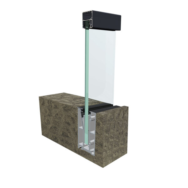 1003 Adjustable Glass U Channel Glass System Aluminum Alloy U-shape Groove with LED Slot - Image 3