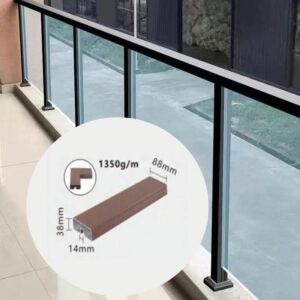 BR01 Glass Handrail Aluminum Alloy Balcony Handrail Glass System
