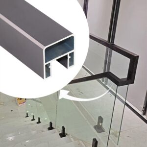 GR030 Modern Aluminum Alloy Glass Handrail Easy to Install Glass Railing Outdoor Balcony