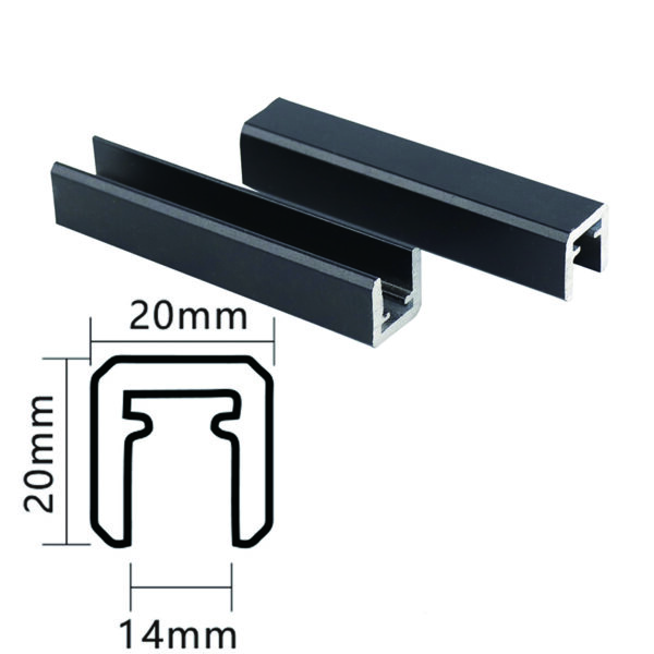 GR020 Contemporary Design Customized Brushed & Matt Aluminum Handrails Indoor Stair Glass Railings - Image 2