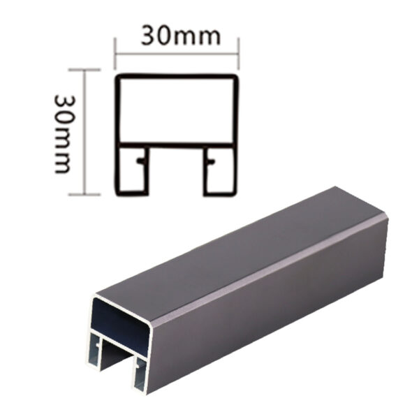 GR030 Modern Aluminum Alloy Glass Handrail Easy to Install Glass Railing Outdoor Balcony - Image 2