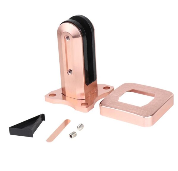RC130 10-12mm Frameless Glass Spigot Brushed Finish Aluminum Easy-to-Install Adjustable Spigot - Image 3
