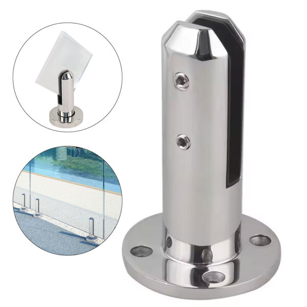 RC02 Glass Spigots Sleek Surface Mirror Finish Glass Railing Spigot 304 Stainless Steel Spigot for Pool Fence