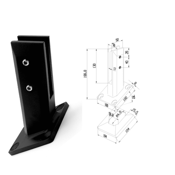 RC01 Stainless Steel Angle Mount Glass Spigots Glass Stair High Quality 304SS Material - Image 2