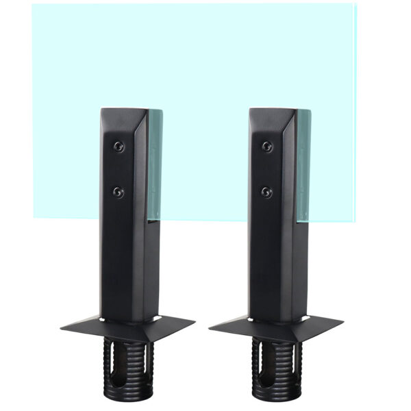 RC05 Matt Black Outdoor Available Core Hole Frameless Glass Spigot Square Stable 10-18mm Glass - Image 3