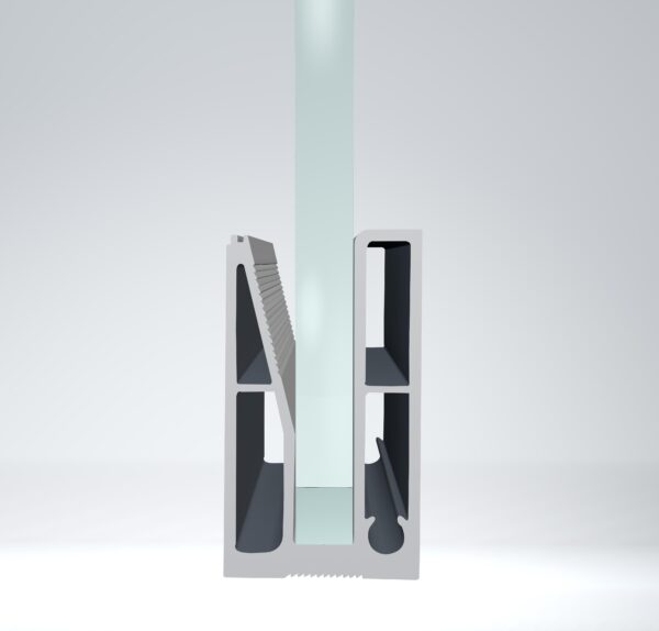 1001 Aluminum Alloy Glass U Channel U-shaped Groove Glass Railing Bottom Rail - Image 4