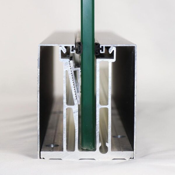 1002 Powder Coated Aluminum Glass U Channel Adjustable U-Shaped Bottom Base - Image 2