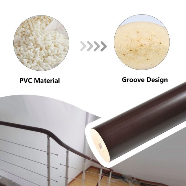 045 Modern Contemporary Indoor Stair PVC Handrail Eco-friendly - Image 2