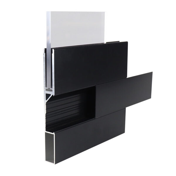 1005 Side Mounted Frameless Glass Panel Aluminum Base Shoe U Channel Glass Profile - Image 5