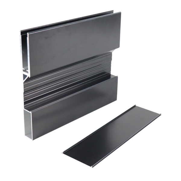 1005 Side Mounted Frameless Glass Panel Aluminum Base Shoe U Channel Glass Profile - Image 6