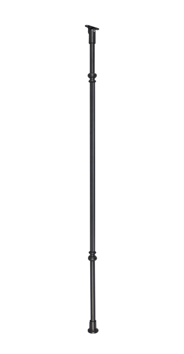 WT8047 Simple Black Aluminum Stair Balusters Ripple Pattern Aluminum Spindles - Image 2