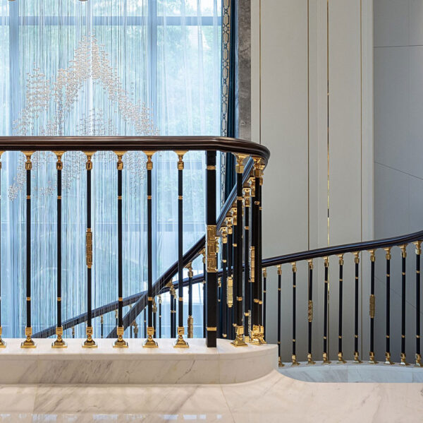 WT9039 Aluminum Staircase Baluster Chinese Style Carved Post Staircase Manufacturer - Image 2
