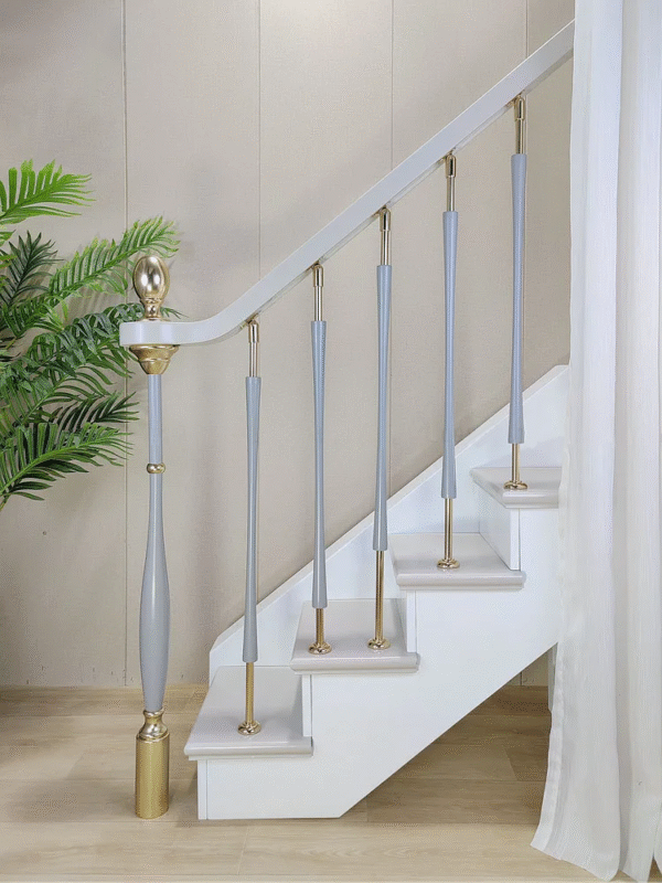 WT8028 Light Luxury Contemporary Aluminum Stair Railing Villa Stair Spindles - Image 5