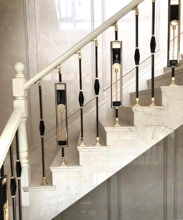 WT9026 Unique Designer Indoor Stair Balustrade Contemporary Metal Spindles for Safety & Style - Image 3