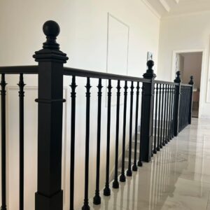 WT8043 Light Luxury Contemporary Aluminum Stair Railing Villa Stair
