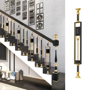 WT9026 Unique Designer Indoor Stair Balustrade Contemporary Metal Spindles for Safety & Style