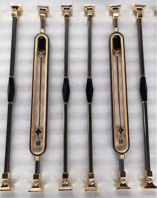 WT9023 Vintage Villa Golden Aluminum Balusters Handrails Bracket Indoor Railings DIY Design - Image 2