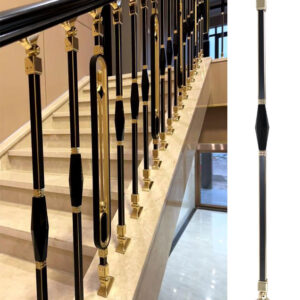 WT9025 Luxury Golden Aluminum Balusters Railings Stair Bracket Spindles Indoor DIY Design