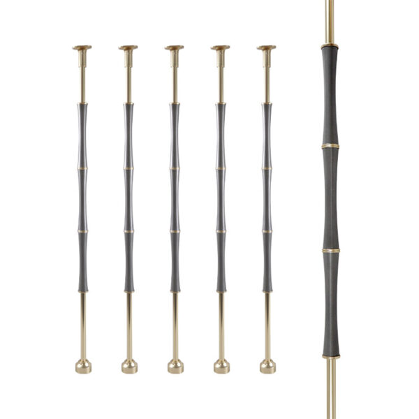 WT8025 Luxury Golden Aluminum Balusters Railings Stair Bracket Indoor DIY Design