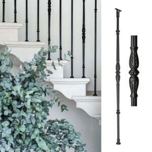 WT8046 Simple Design Aluminum Interior Staircase Ripple Pattern Spindles Balusters