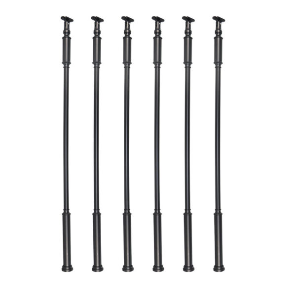 WT8050 Aluminum Simple Straight Railing Stair Balusters with Finial Tops Traditional Elegance