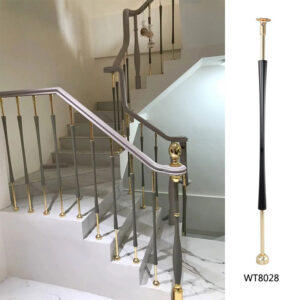 WT8028 Light Luxury Contemporary Aluminum Stair Railing Villa Stair Spindles