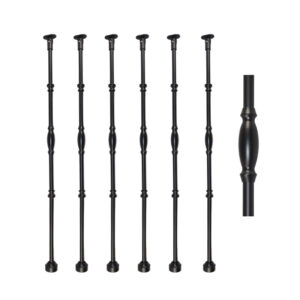 WT8053 Wholesale Black Interiors Aluminum Post DIY Indoor Balusters