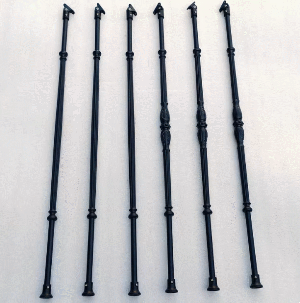 WT8047 Simple Black Aluminum Stair Balusters Ripple Pattern Aluminum Spindles - Image 3