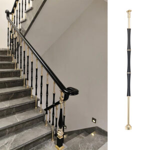 WT8025 Luxury Golden Aluminum Balusters Railings Stair Bracket Indoor DIY Design