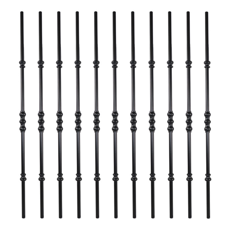 WTH5122 Zhejiang Ningbo Luxury Modern Design Stair Railing Decorative Wrought Iron Balustrades for Villas