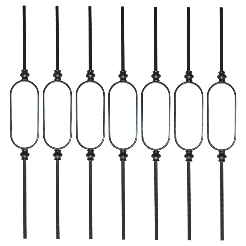 WTH5306 Modern Design Single Stair Railing Wholesale Indoor Black Wrought Iron Durable Feature for Villa Application