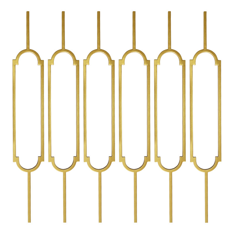 WTH5307 Custom-Size Wrought Iron Handrail Post Fittings Durable Modern Design for Villa Application Made in China