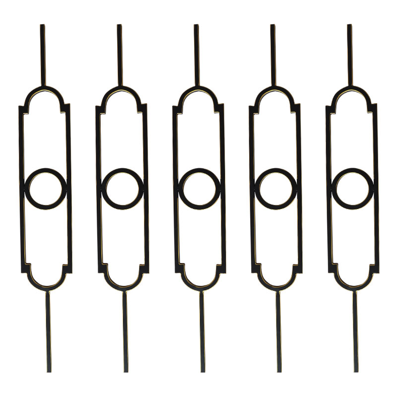 WTH5308 Modern Wrought Iron Metal Post Durable Indoor Staircase Feature for Villa Application