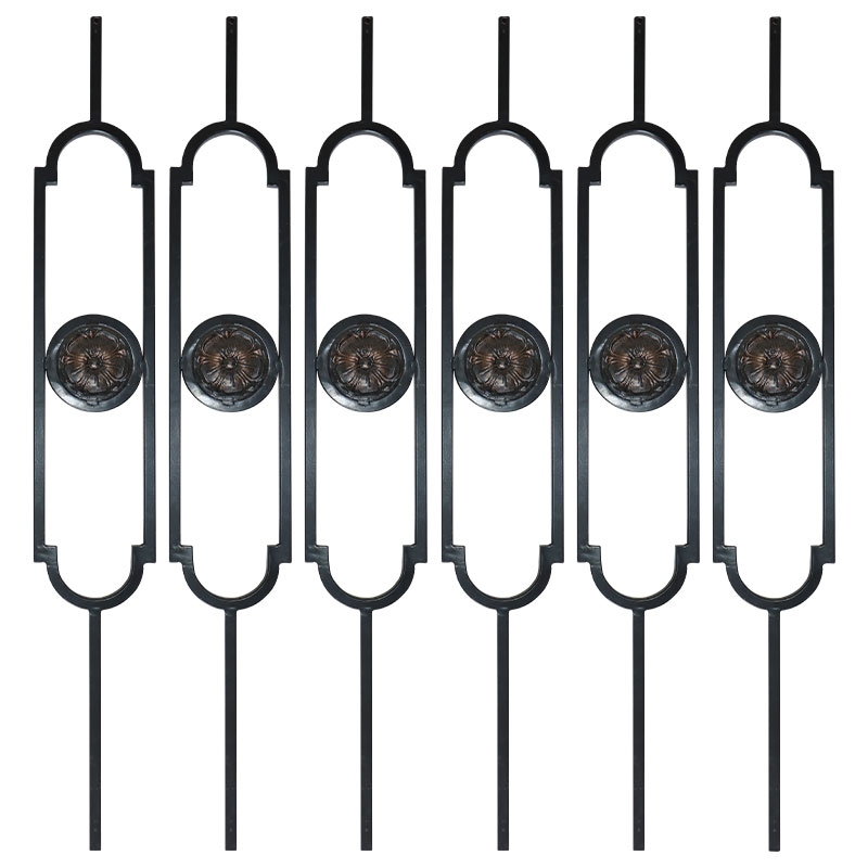 WTH5309 Modern Fluted Post Indoor Outdoor Wrought Iron Venetian Baluster for Villa Bar Fluted Bar Design