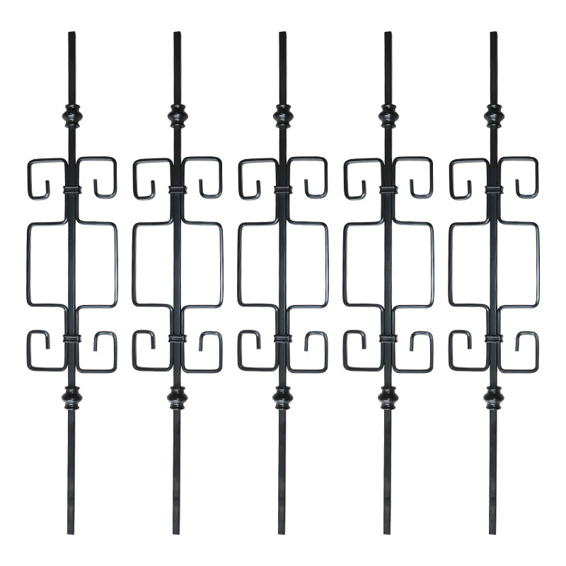 WTH5401 Hotels & Villas Light Luxury Simple Wrought Iron Handrail Modern Design round Post for Balustrades & Handrails