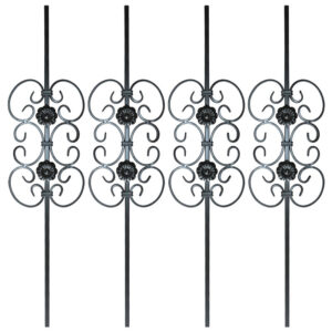 WTH5407 Modern Luxury Wrought Iron Stair Railing Balusters Decorative for Villa Use