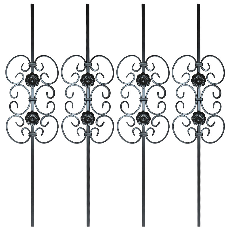 WTH5407 Modern Luxury Wrought Iron Stair Railing Balusters Decorative for Villa Use