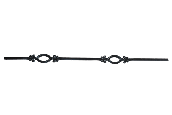 WTH5008 Modern Powder Coated Black Post Wrought Iron Balustrade - Image 2