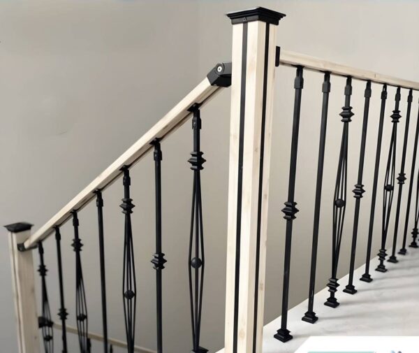 WTH5024 Modern Villa Application Interior Stair Handrail and Balustrades Made of Wrought Iron