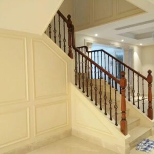 WTH5031 Modern Design Indoor Interior Stair Balcony Wrought Iron Post Handrail Balustrades for Villa Handrails