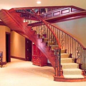 WTH5037 Elegant Modern Design Indoor Wrought Iron Balustrade Railing Post Luxury Villa Staircase Decorative Handrails Durable Features