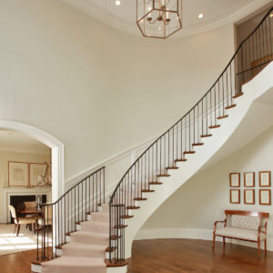 WTH5101 Modern Minimalist Indoor Stair or Terrace Decorative Wrought Iron Railing System for Villa Use