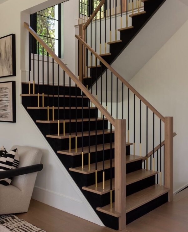 WTH5102 Modern Design Villa Handrail Wrought Iron Metal Balustrade and Railing