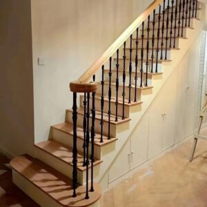 WTH5125 Modern Design Spiral Stair Railings China's Decorative Wrought Iron Balcony Railing Balustrade for Villas