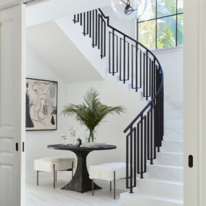WTH5202 Modern Design Golden Staircase Handrail Wrought Iron Baluster for Luxury Villa Post Classical Style