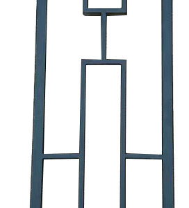 WTH5207 Modern Designed Glass Rail Balusters with Durable Cast Wrought Iron Rails & Spindles for Villa Application
