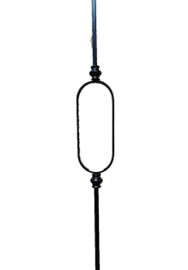 WTH5306 Modern Design Single Stair Railing Wholesale Indoor Black Wrought Iron Durable Feature for Villa Application